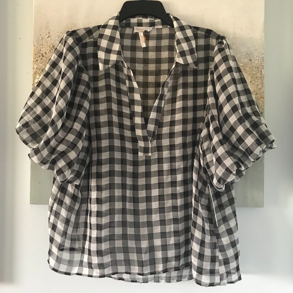 Laundry by Shelli Segal Puff Sleeve Blouse (NWT)